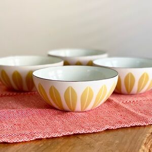 Vintage Mid Century Catherineholm Lotus Salad Bowls, Set of 4